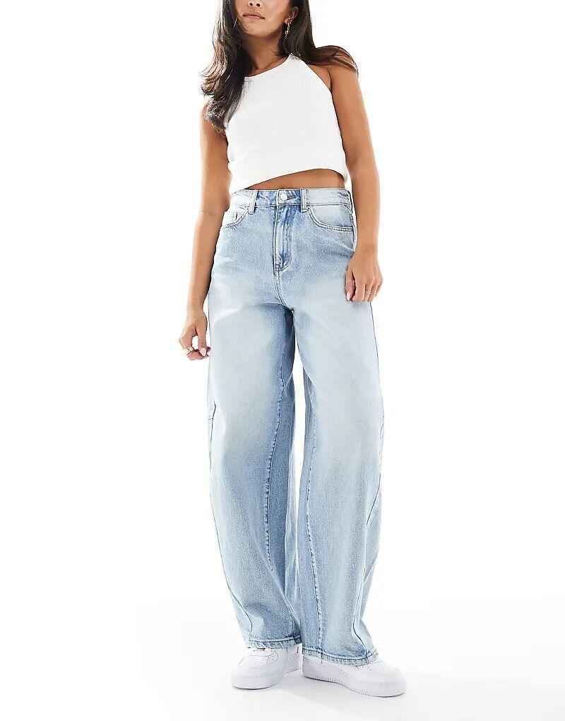 Джинсы Object Premium super barrel leg из светло-голубого денима
Джинсы Object Premium super barrel leg из светло-голубого денима