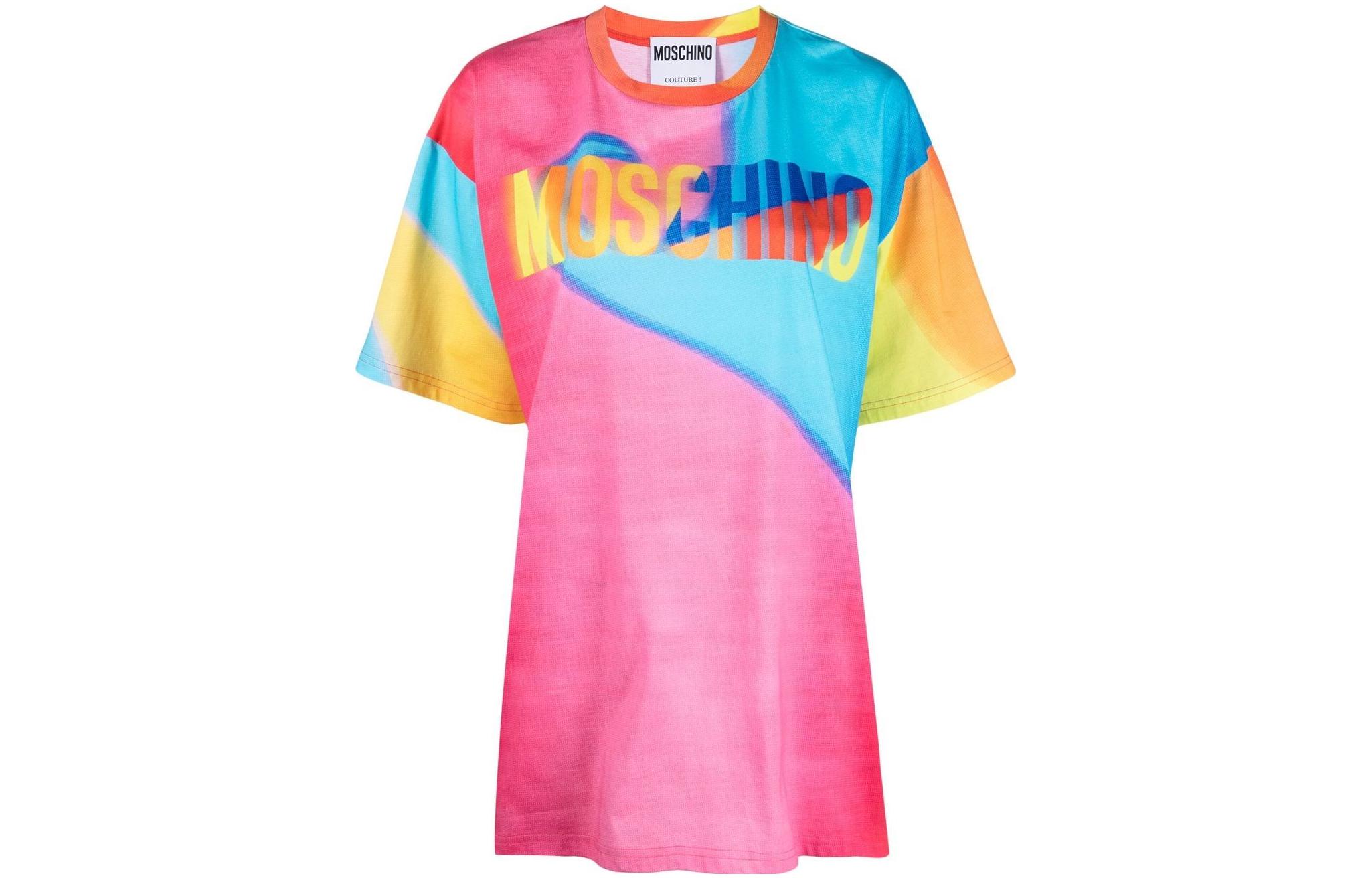 Футболка оверсайз с принтом логотипом MOSCHINO, мультиколор 
Футболка оверсайз с принтом логотипом MOSCHINO, мультиколор