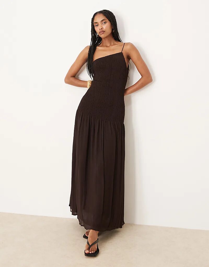 Платье-комбинация Mango на одно плечо с косой резинкой шоколадного цвета
Платье-комбинация Mango на одно плечо с косой резинкой шоколадного цвета