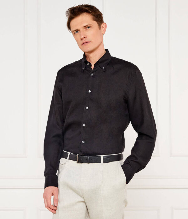 Льняная рубашка Regular fit Oscar Jacobson, черный
Льняная рубашка Regular fit Oscar Jacobson, черный