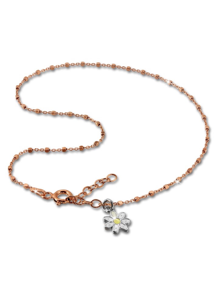 SilberDream Браслет на лодыжку, серебро 925 пробы, позолота, розовое золото 333 пробы, длина около 24 см + 3 см удлинитель, цветочный узор
SilberDream Браслет на лодыжку, серебро 925 пробы, позолота, розовое золото 333 пробы, длина около 24 см + 3 см удлинитель, цветочный узор