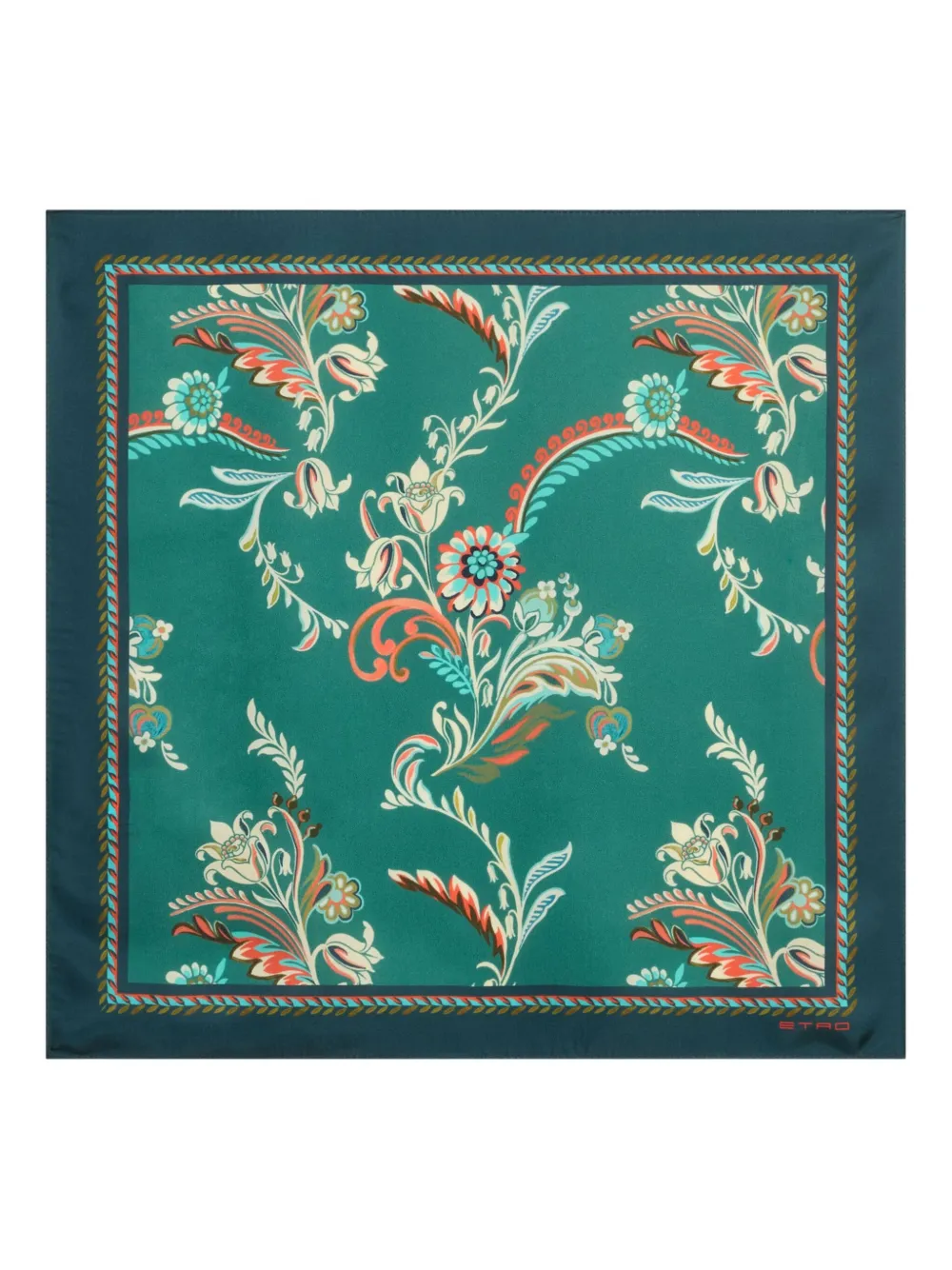 Шелковый шарф с узором пейсли ETRO, зеленый
Шелковый шарф с узором пейсли ETRO, зеленый