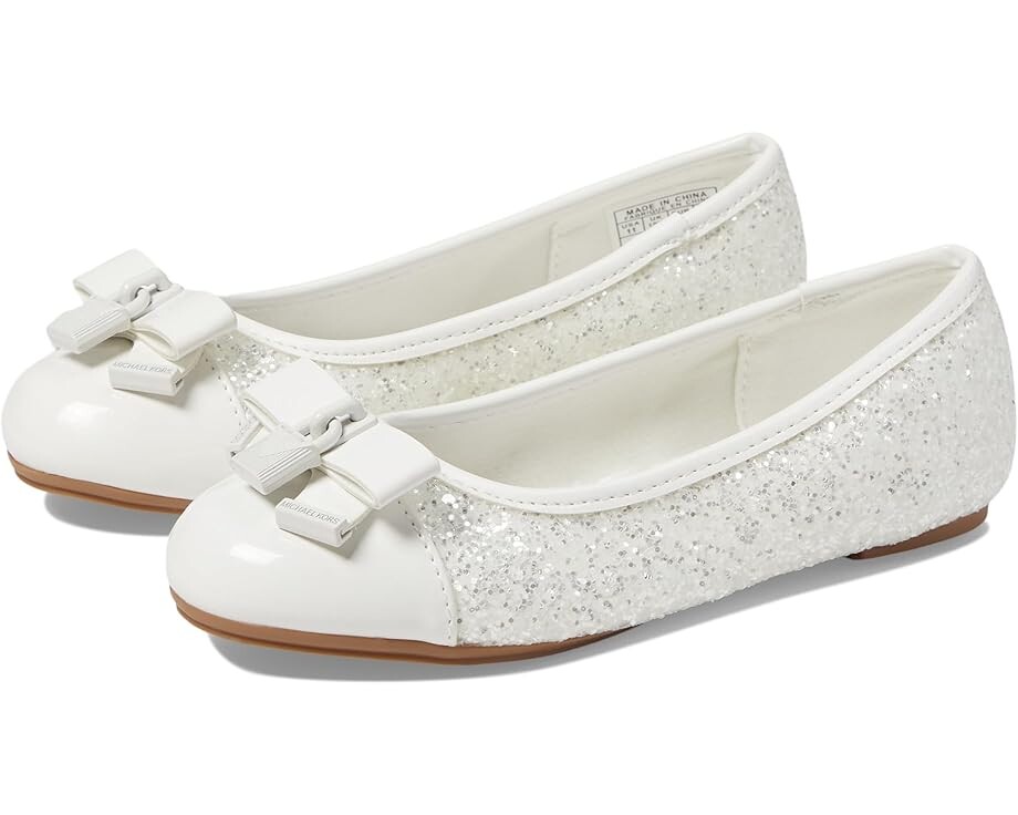 Туфли на плоской подошве MICHAEL Michael Kors Kids Kenya Lock, цвет White/Glitter 
Туфли на плоской подошве MICHAEL Michael Kors Kids Kenya Lock, цвет White/Glitter