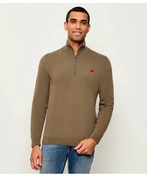 Свитер Сан-Квинтус-c Regular fit Hugo, зеленый 
Свитер Сан-Квинтус-c Regular fit Hugo, зеленый