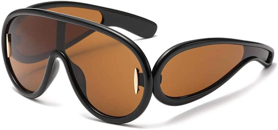 Спортивные панк-очки, большие солнцезащитные очки в стиле стимпанк, женские и мужские, с индивидуальным дизайном, очки-маска с защитой от УФ-излучения UV400 HYYZZC, Black Brown
Спортивные панк-очки, большие солнцезащитные очки в стиле стимпанк, женские и мужские, с индивидуальным дизайном, очки-маска с защитой от УФ-излучения UV400 HYYZZC, Black Brown