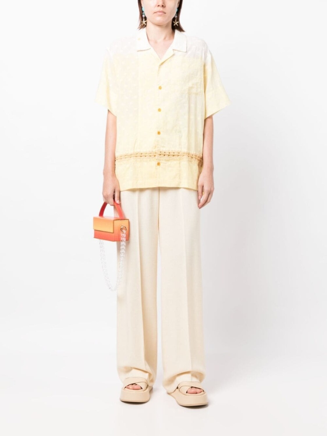 STORY mfg. рубашка в технике кроше с короткими рукавами, желтый
STORY mfg. рубашка в технике кроше с короткими рукавами, желтый