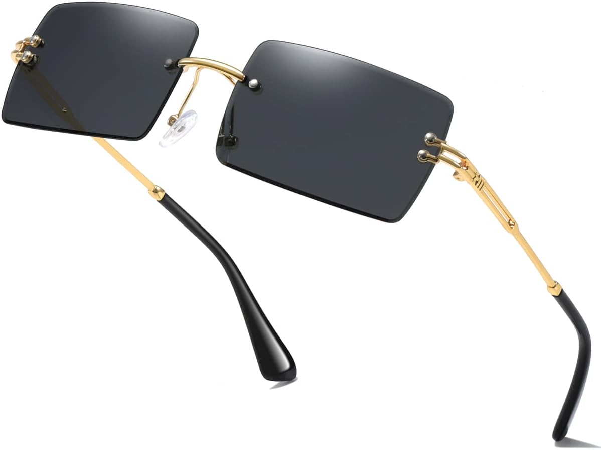 Модные солнцезащитные очки без оправы прямоугольной формы для женщин и мужчин, квадратной формы, сверхлегкие, с защитой от УФ-излучения UV400, унисекс, артикул 9031 aisswzber, Black
Модные солнцезащитные очки без оправы прямоугольной формы для женщин и мужчин, квадратной формы, сверхлегкие, с защитой от УФ-излучения UV400, унисекс, артикул 9031 aisswzber, Black