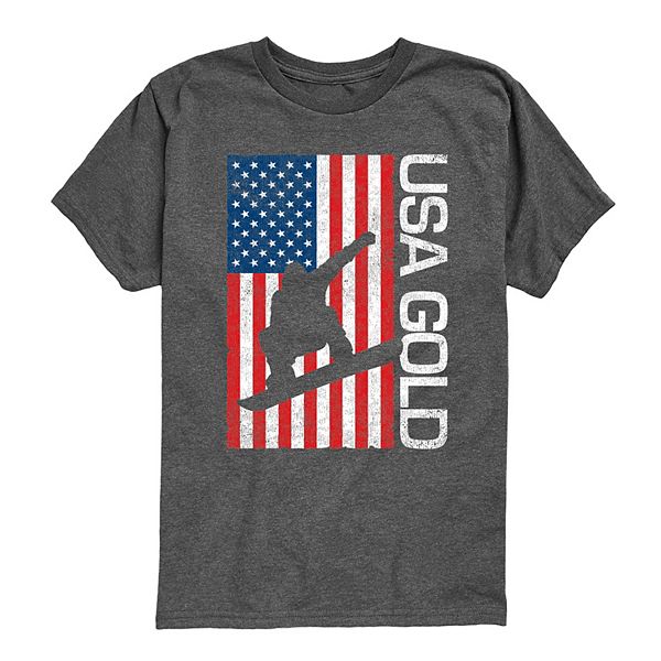 Футболка с принтом Boys 8-20 usa gold distressed Licensed Character, Heather Charcoal
Футболка с принтом Boys 8-20 usa gold distressed Licensed Character, Heather Charcoal