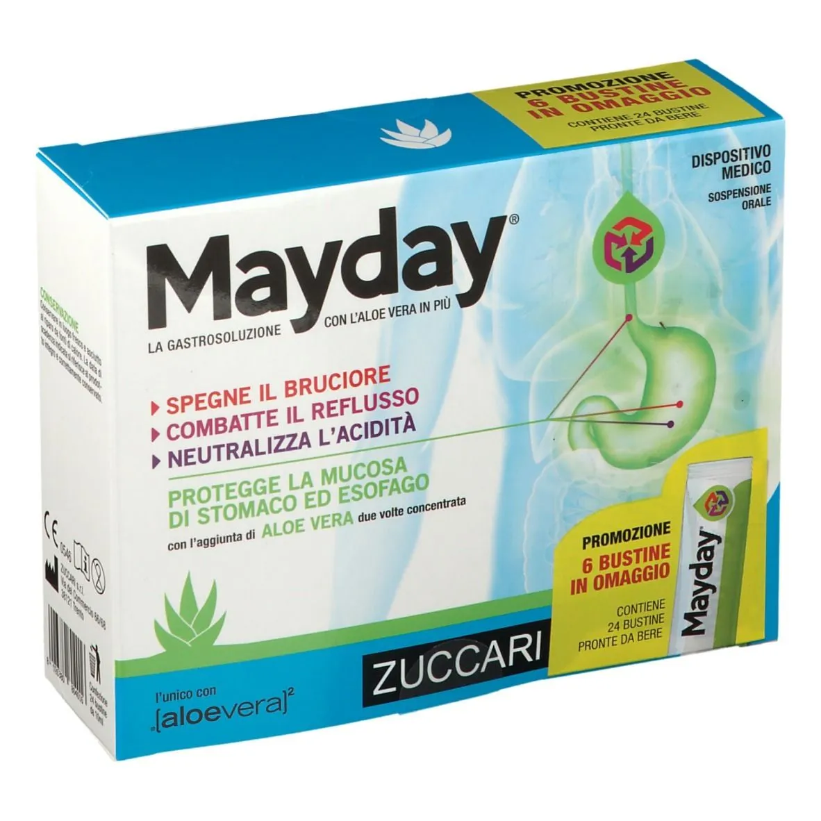 Mayday 24 Stick Pack против жжения, рефлюкса и кислотности Zuccari
Mayday 24 Stick Pack против жжения, рефлюкса и кислотности Zuccari