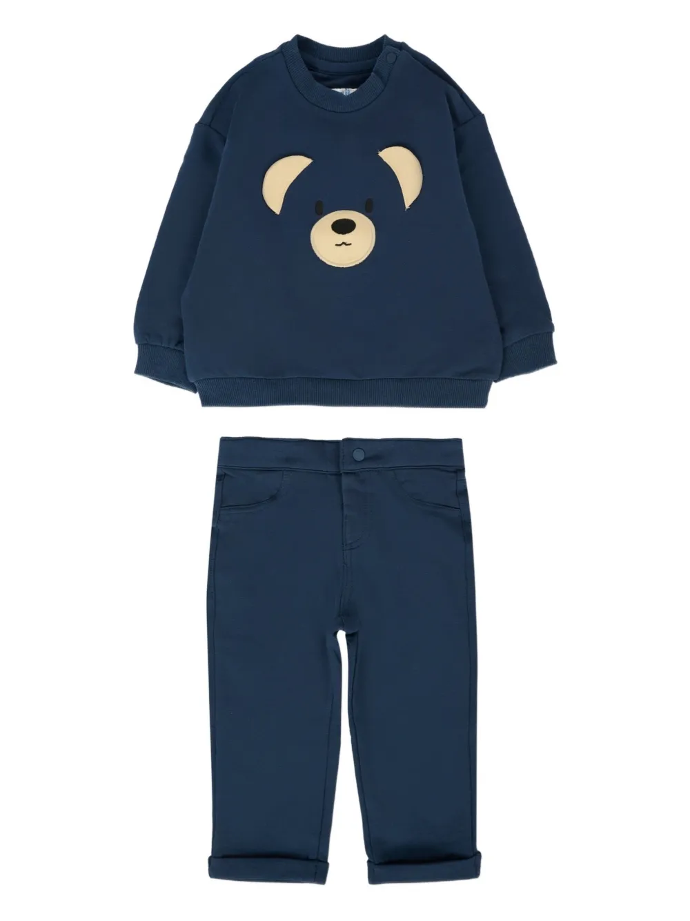 Спортивный костюм с аппликацией «Медведь» Mayoral, синий
Спортивный костюм с аппликацией «Медведь» Mayoral, синий