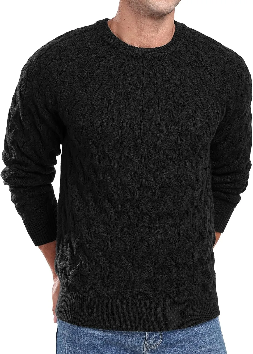 Мужской свитер Askdeer с кабельной вязкой и длинными рукавами
Мужской свитер Askdeer с кабельной вязкой и длинными рукавами