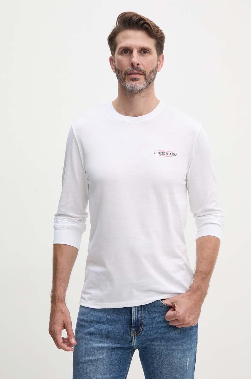Хлопковый топ Guess Jeans с длинными рукавами, белый
Хлопковый топ Guess Jeans с длинными рукавами, белый