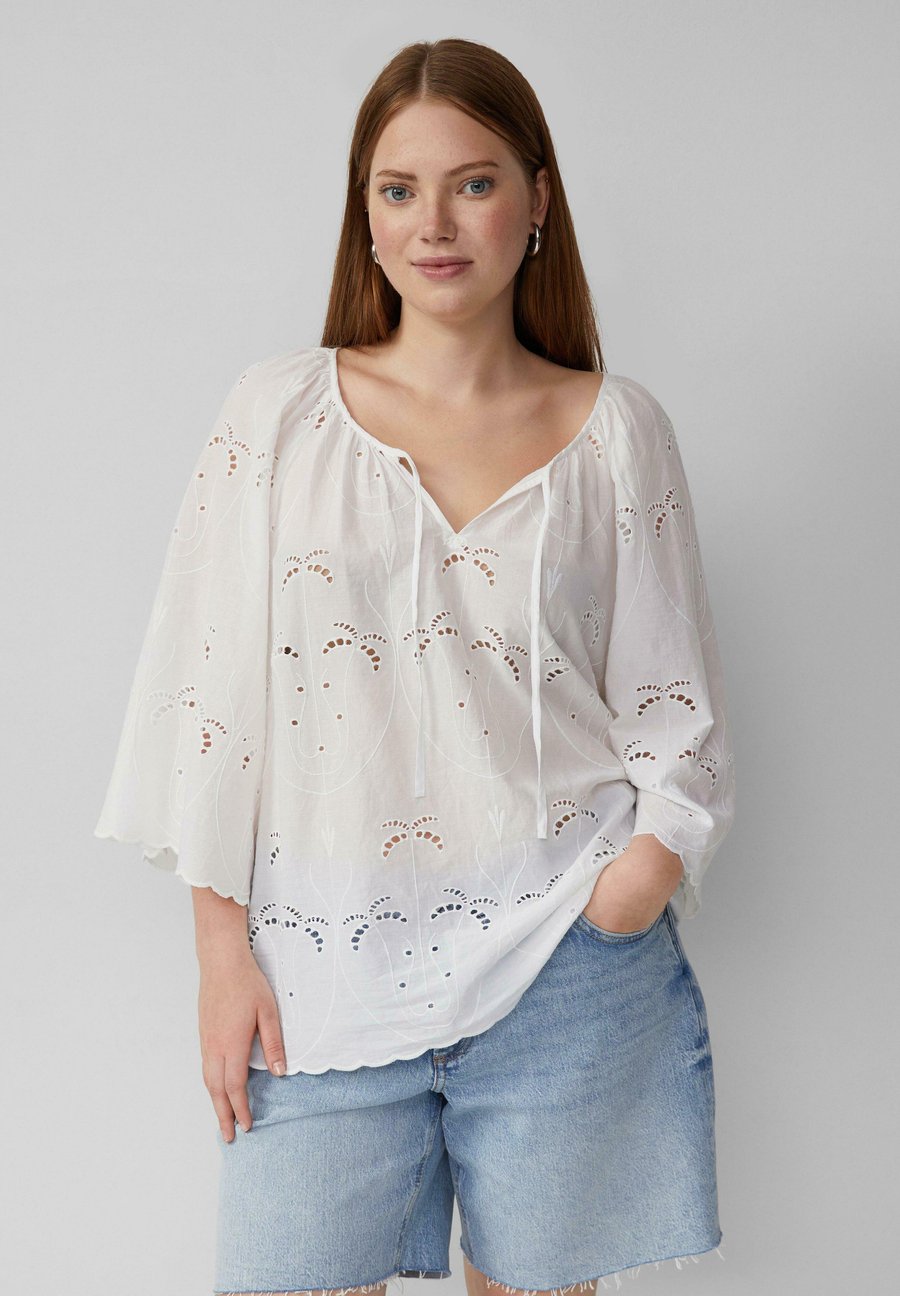 Блуза QS MIT LOCHSPITZEN-DETAILS, Weiß/Off-White
Блуза QS MIT LOCHSPITZEN-DETAILS, Weiß/Off-White