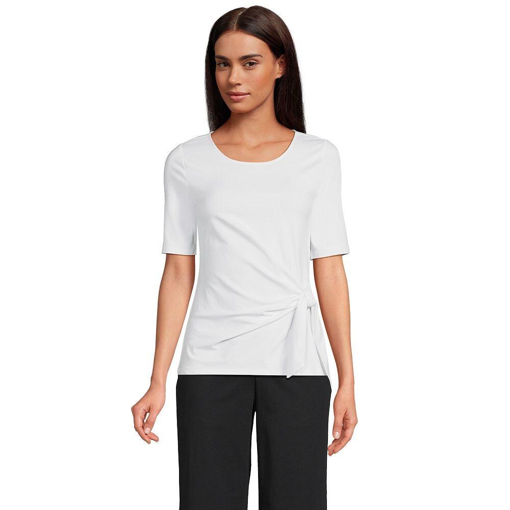 Женский легкий топ из джерси с завязкой спереди Land End Lands' End, белый
Женский легкий топ из джерси с завязкой спереди Land End Lands' End, белый