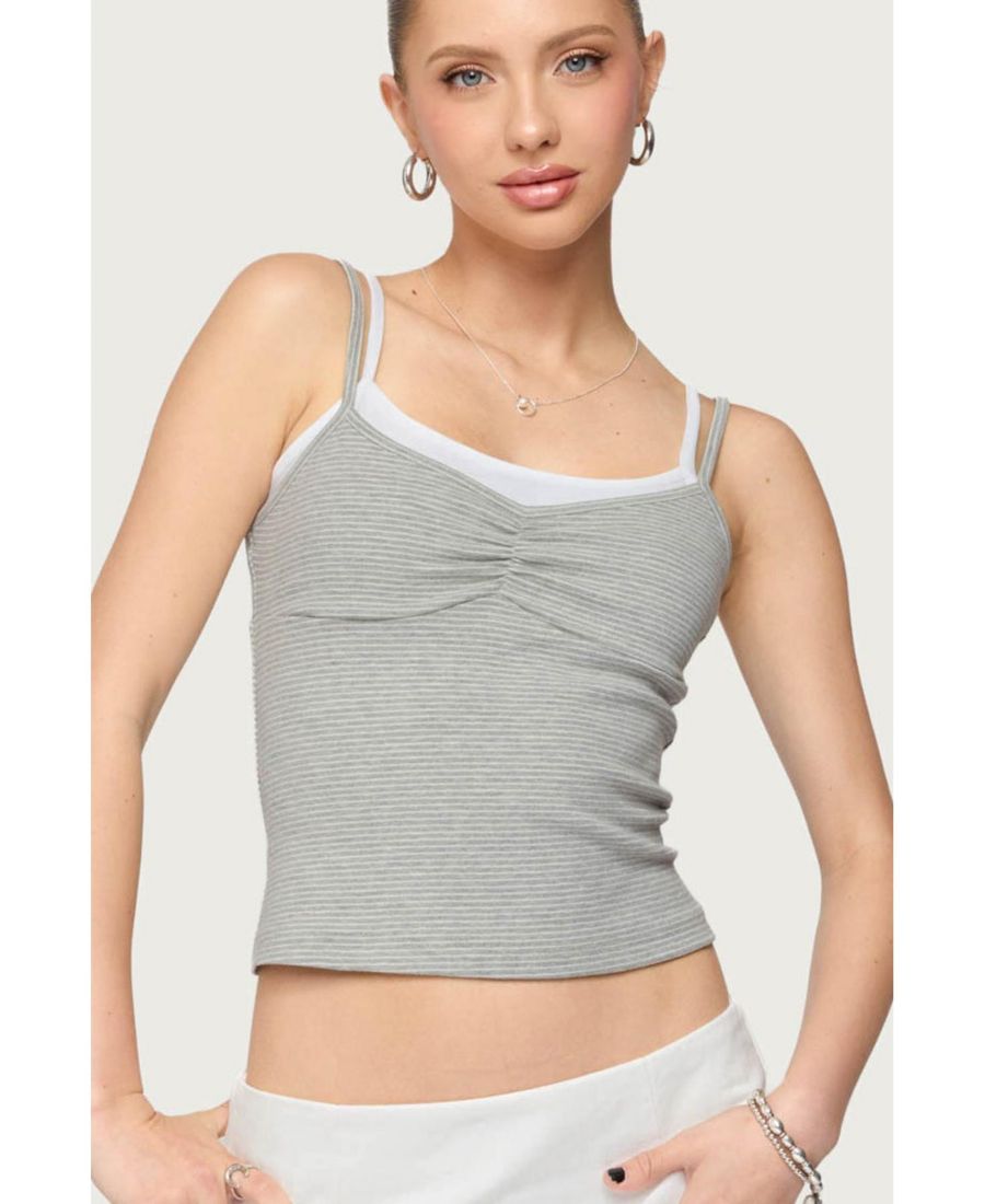 Женская майка Lilian в многослойную полоску Edikted, Gray-melange
Женская майка Lilian в многослойную полоску Edikted, Gray-melange
