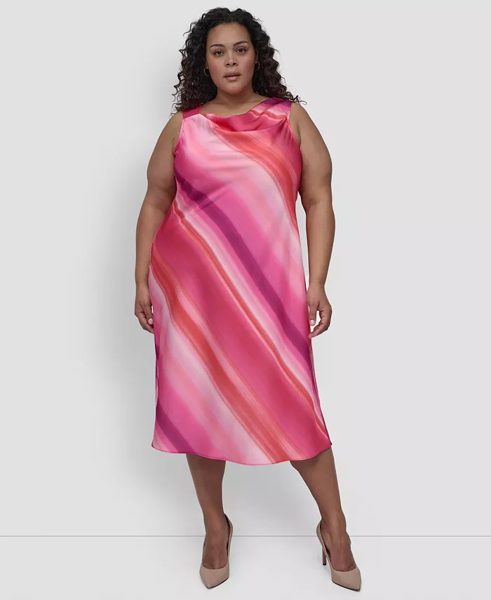 Платье миди без рукавов с принтом и воротником-хомутиком больших размеров DKNY, розовый
Платье миди без рукавов с принтом и воротником-хомутиком больших размеров DKNY, розовый