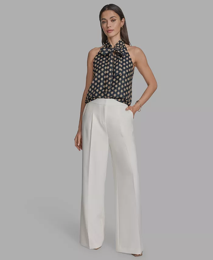 Женская блузка без рукавов с принтом и завязкой на горловине BCBG, синий
Женская блузка без рукавов с принтом и завязкой на горловине BCBG, синий