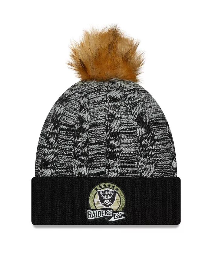Женская черная, серая шапка Las Vegas Raiders 2022 Salute To Service Pom Knit New Era
Женская черная, серая шапка Las Vegas Raiders 2022 Salute To Service Pom Knit New Era