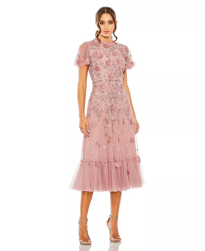 Женское платье фасона "А-силуэт" с высоким воротником, короткими рукавами и декоративными элементами Mac Duggal, фиолетовый
Женское платье фасона "А-силуэт" с высоким воротником, короткими рукавами и декоративными элементами Mac Duggal, фиолетовый