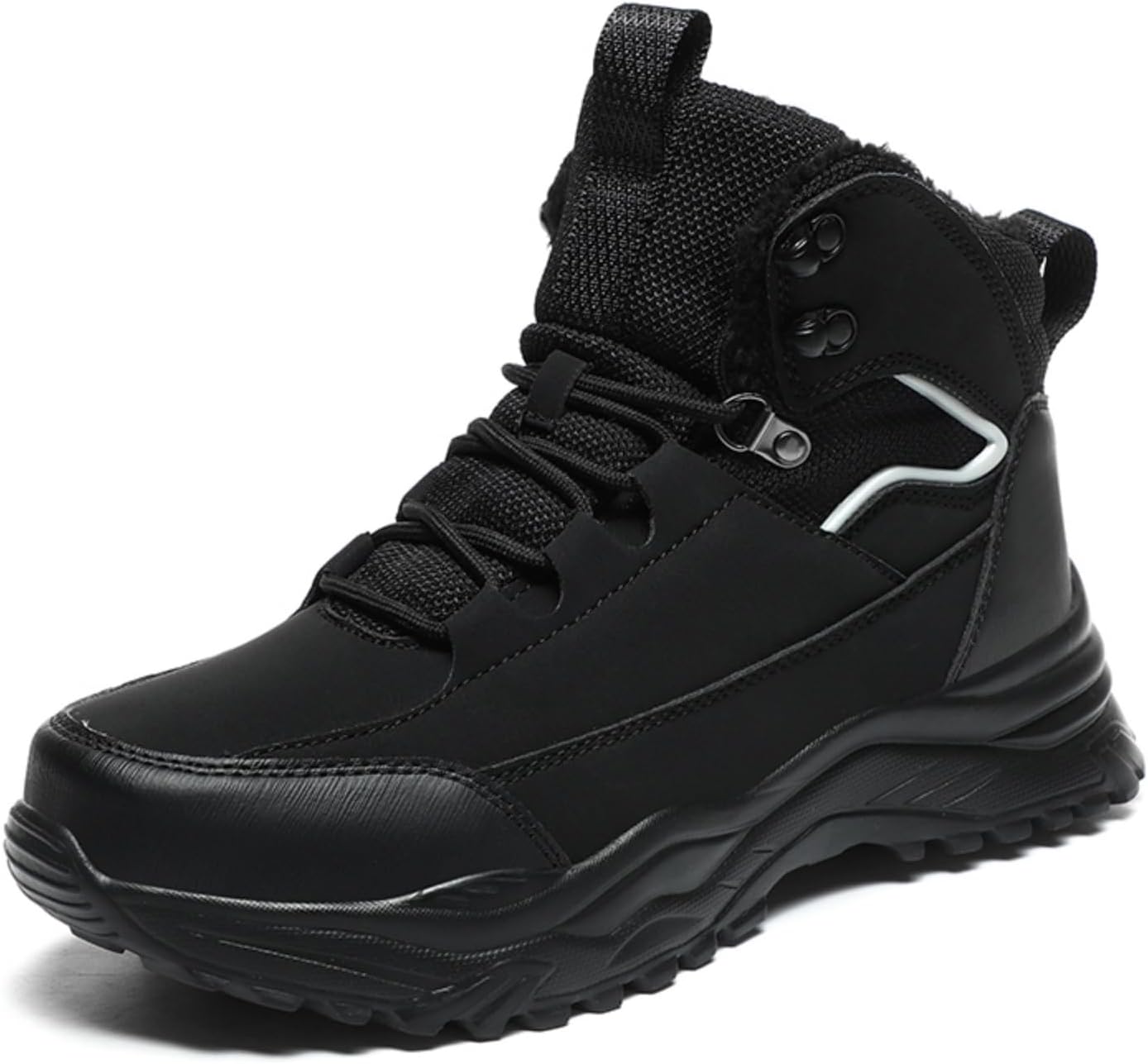 Мужские утепленные ботинки на щиколотку Kelibasi, снежные походные ботинки для зимы, с толстой подошвой, противоскользящие, с шнуровкой, кожаные туристические ботинки, утепленные плюшевой подкладкой, для улицы, белый/черный
Мужские утепленные ботинки на щиколотку Kelibasi, снежные походные ботинки для зимы, с толстой подошвой, противоскользящие, с шнуровкой, кожаные туристические ботинки, утепленные плюшевой подкладкой, для улицы, белый/черный