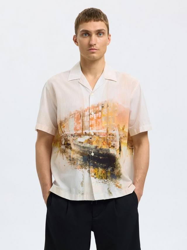 Хлопковая рубашка с принтом Selected
Хлопковая рубашка с принтом Selected