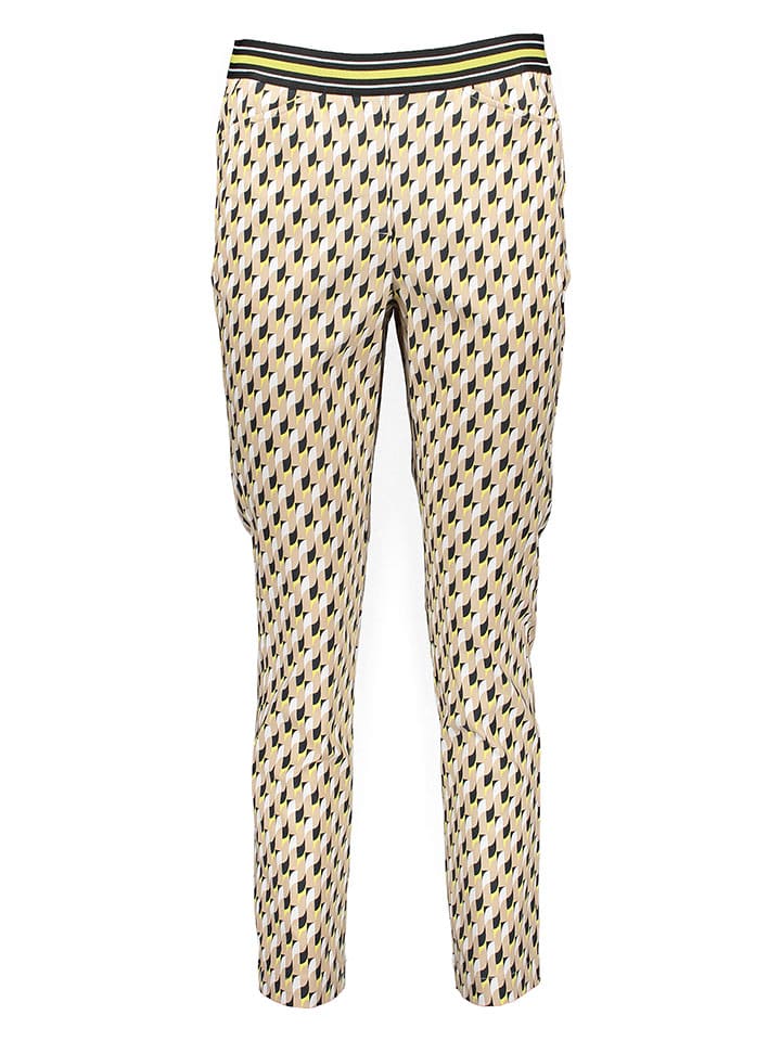 Тканевые брюки Heine, бежевый/желтый 
Тканевые брюки Heine, бежевый/желтый