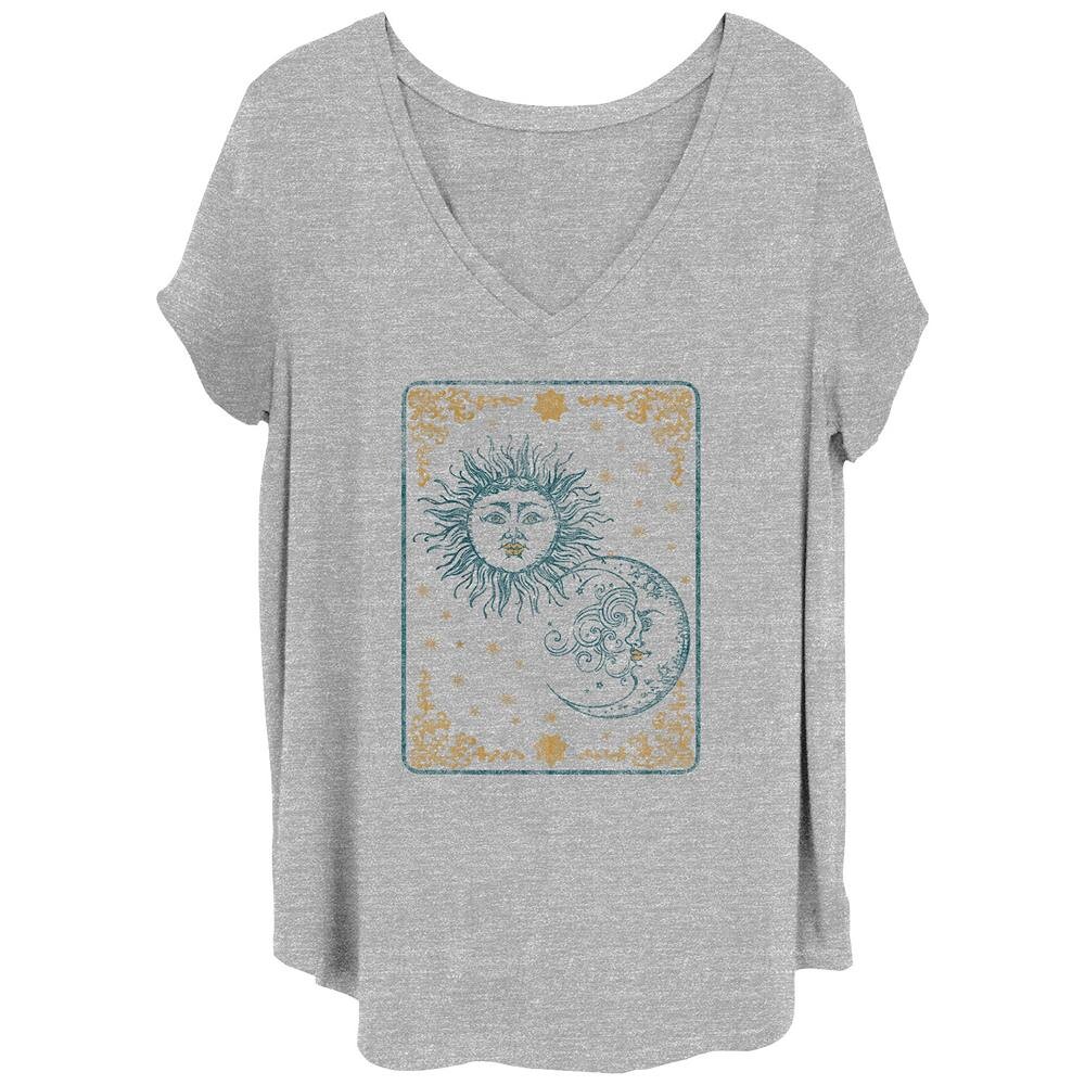 Винтажная футболка с v-образным вырезом и графическим рисунком Juniors' Plus Sun And Moon Card, цвет Heather Gray
Винтажная футболка с v-образным вырезом и графическим рисунком Juniors' Plus Sun And Moon Card, цвет Heather Gray