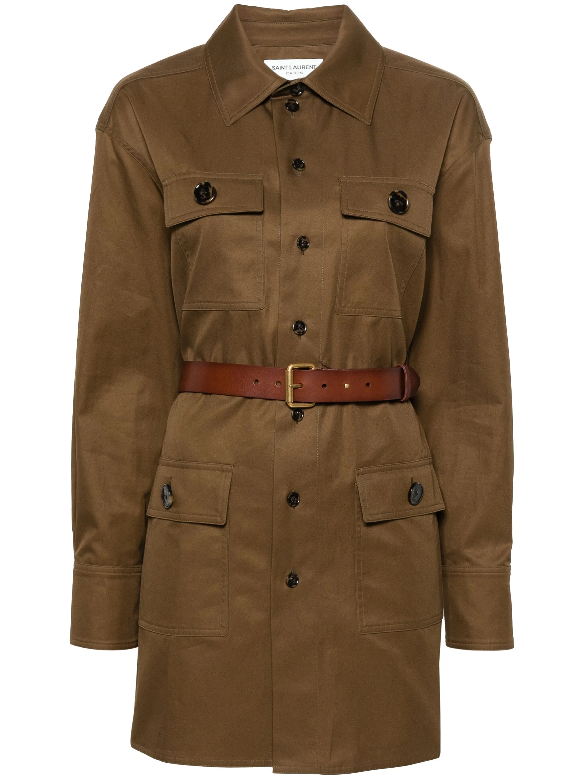 Рубашка Saharienne с поясом Saint Laurent, коричневый
Рубашка Saharienne с поясом Saint Laurent, коричневый