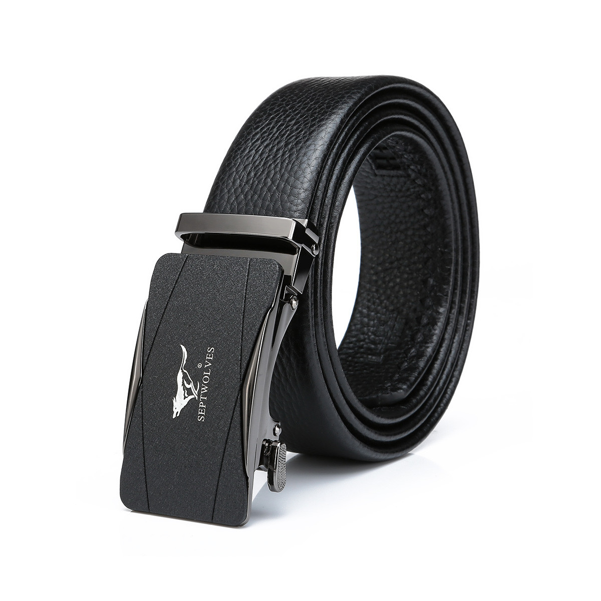 Кожаный ремень с автоматической пряжкой для мужчин шириной 3,5 см SEPTWOLVES
Кожаный ремень с автоматической пряжкой для мужчин шириной 3,5 см SEPTWOLVES