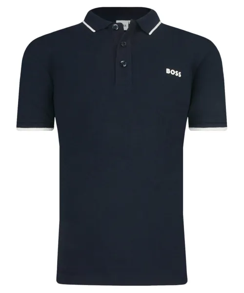 Футболка поло Regular fit Boss Kidswear, синий 
Футболка поло Regular fit Boss Kidswear, синий