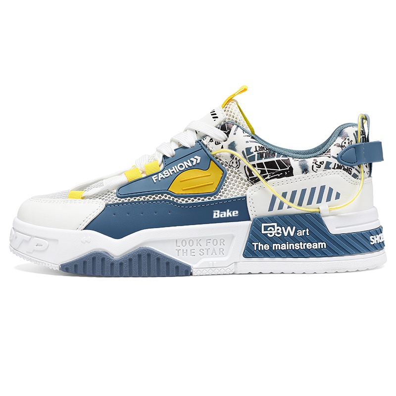 Легкие и износостойкие низкие мужские кроссовки BAKE, White Blue
Легкие и износостойкие низкие мужские кроссовки BAKE, White Blue