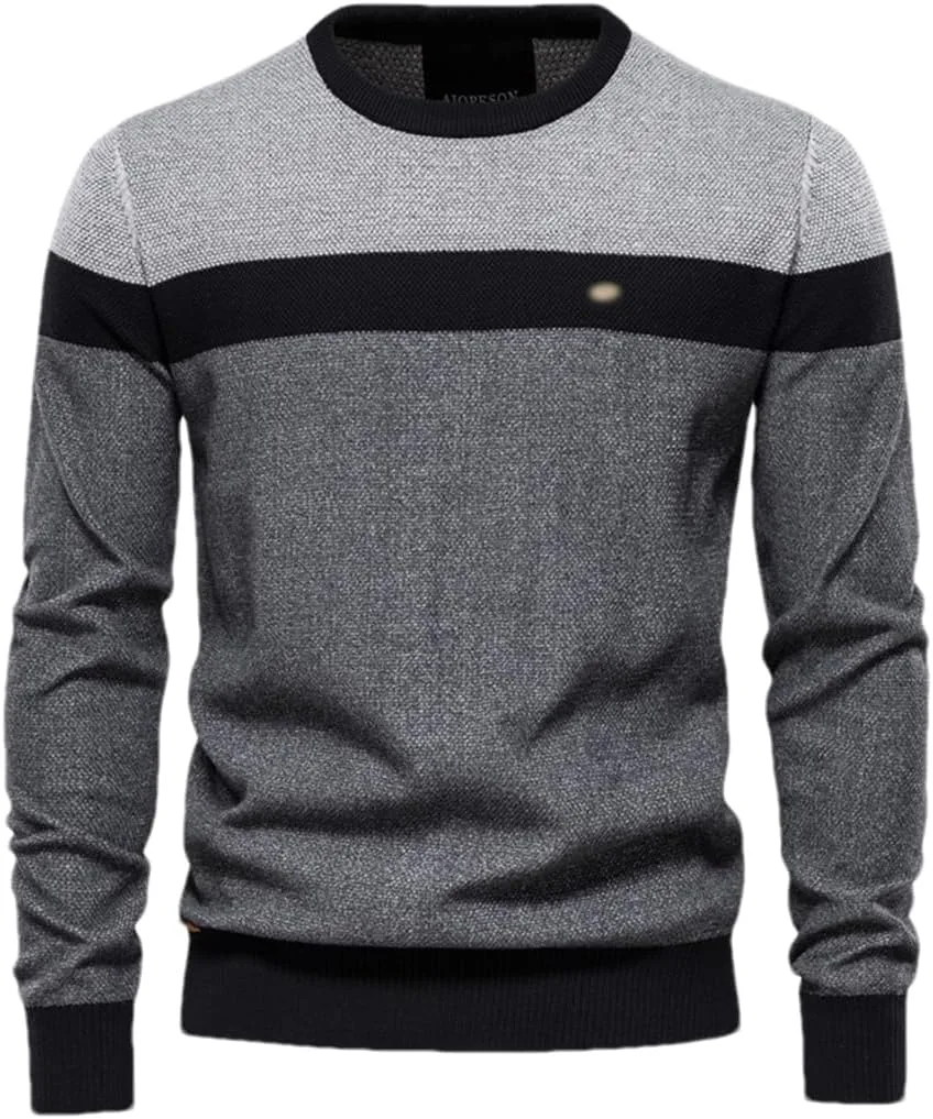 Мужской свитер из хлопка с вставками, о-шейк, с длинными рукавами Rfmfkkg
Мужской свитер из хлопка с вставками, о-шейк, с длинными рукавами Rfmfkkg