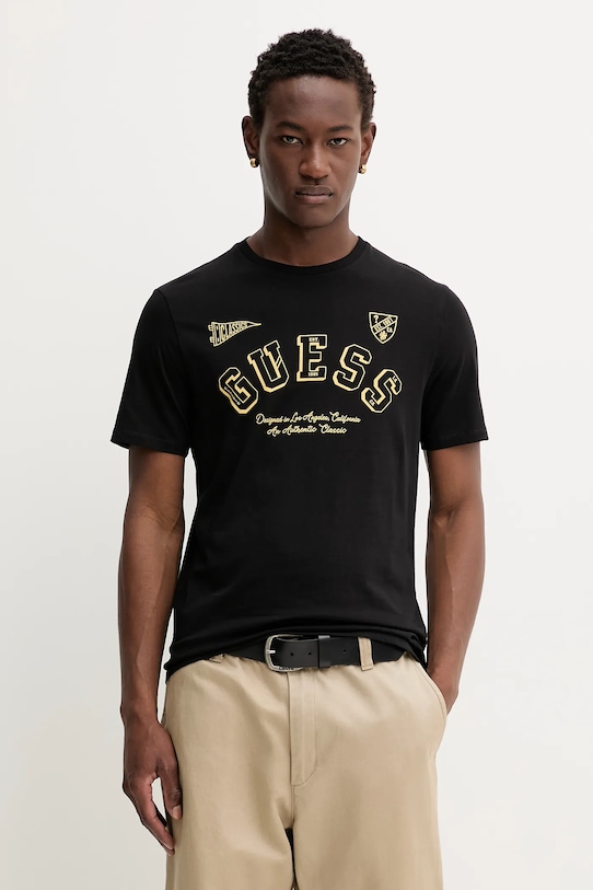Хлопковая футболка Guess Jeans, черный
Хлопковая футболка Guess Jeans, черный