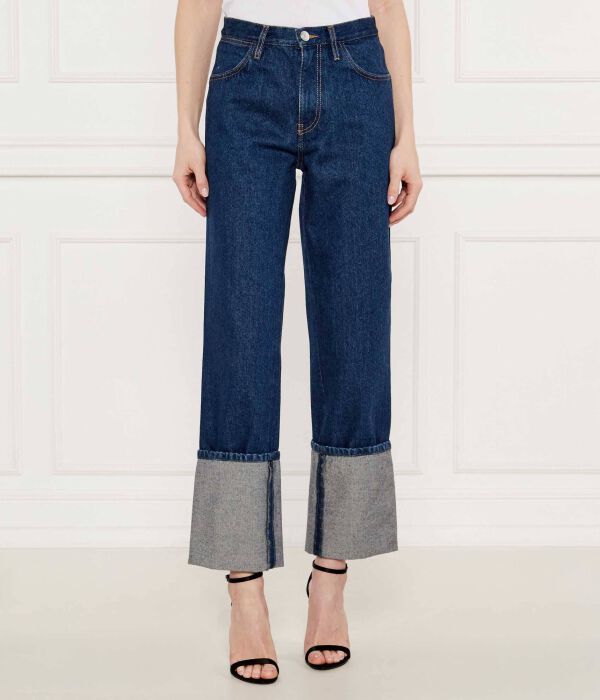 Джинсы шака Straight fit Pinko, синий 
Джинсы шака Straight fit Pinko, синий