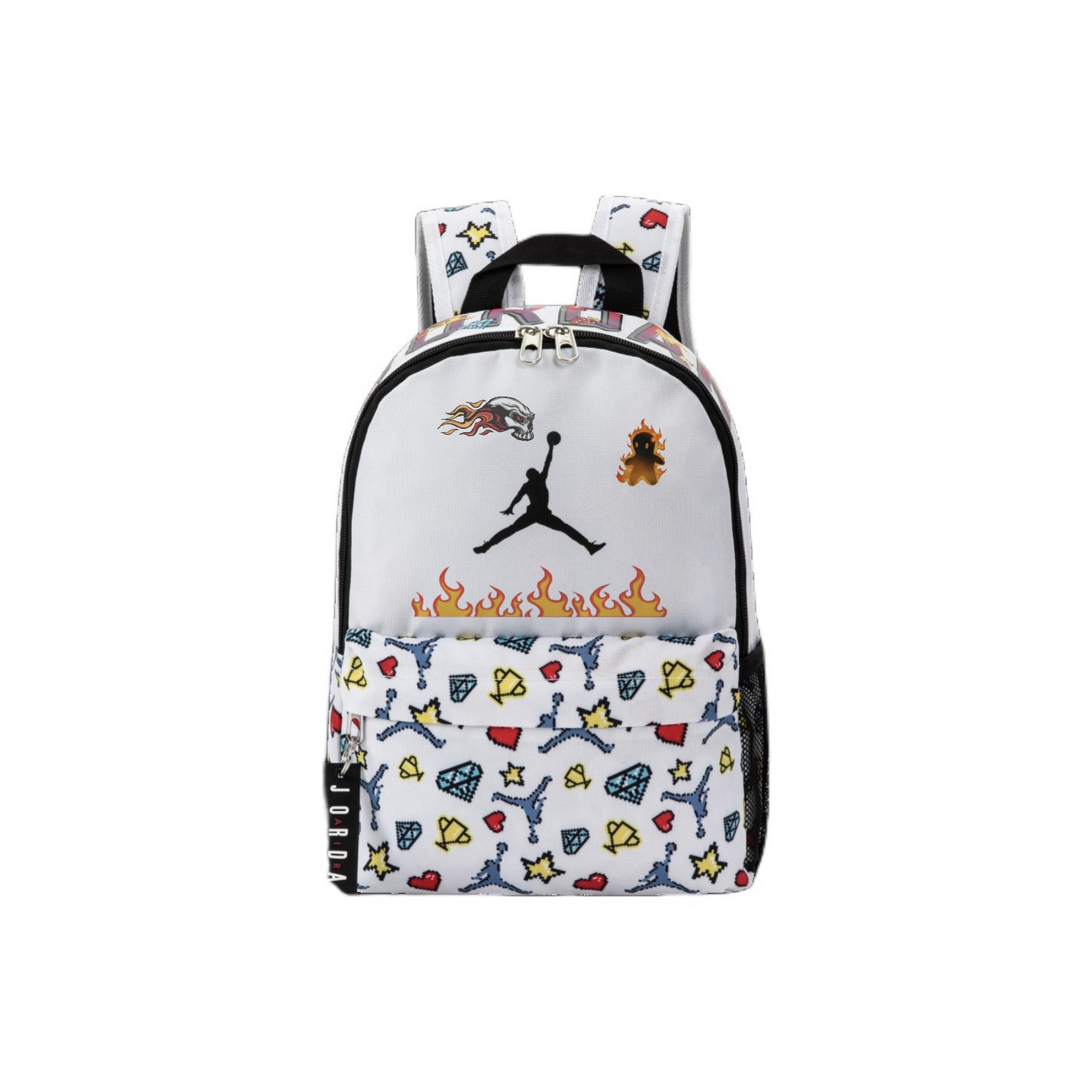 Jordan Полиэстеровый рюкзак обычный унисекс белый, Flame Skeleton
Jordan Полиэстеровый рюкзак обычный унисекс белый, Flame Skeleton