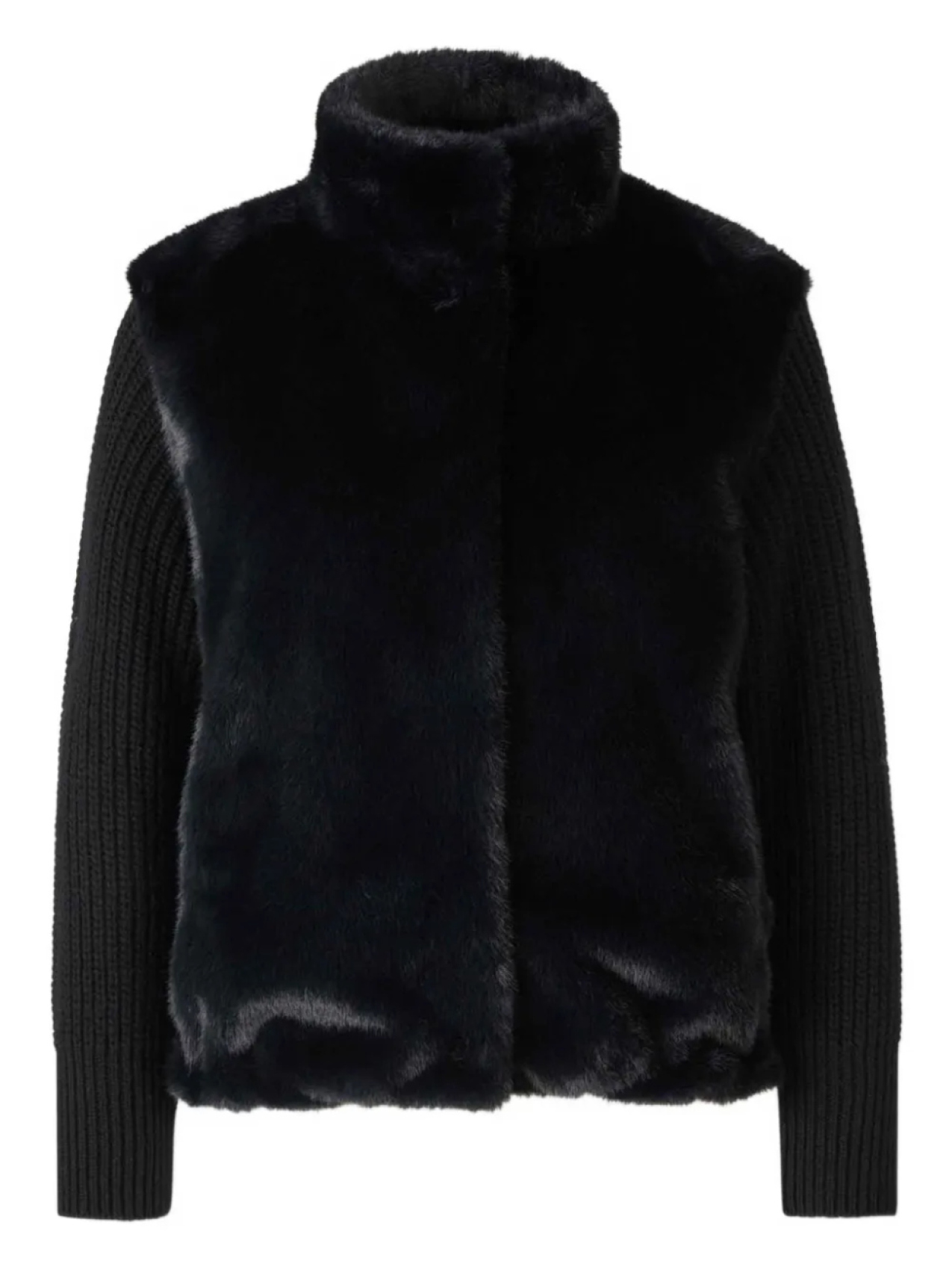 Куртка Herno с ребристыми манжетами из искусственного меха, черный 
Куртка Herno с ребристыми манжетами из искусственного меха, черный