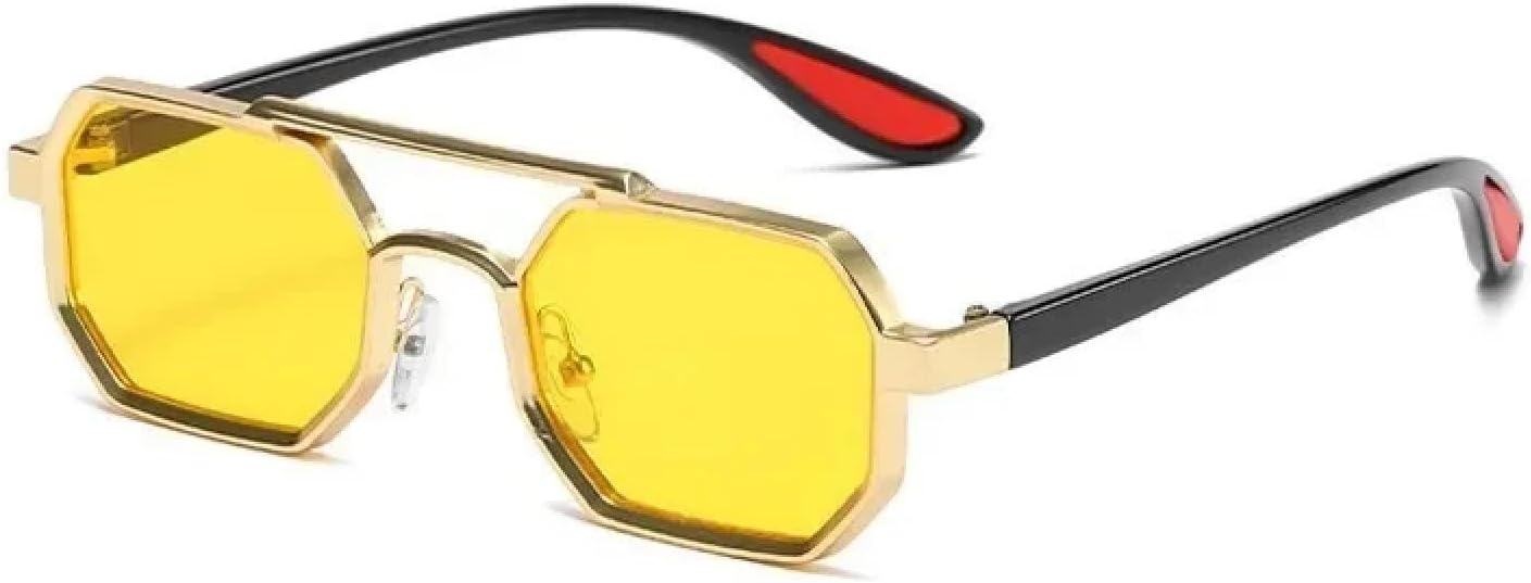 Солнцезащитные очки с защитой от УФ-излучения UV400 | Металлический панк, разноцветные линзы | для женщин и мужчин, для занятий спортом на открытом воздухе и вождения DSVIGF, Gold Yellow
Солнцезащитные очки с защитой от УФ-излучения UV400 | Металлический панк, разноцветные линзы | для женщин и мужчин, для занятий спортом на открытом воздухе и вождения DSVIGF, Gold Yellow