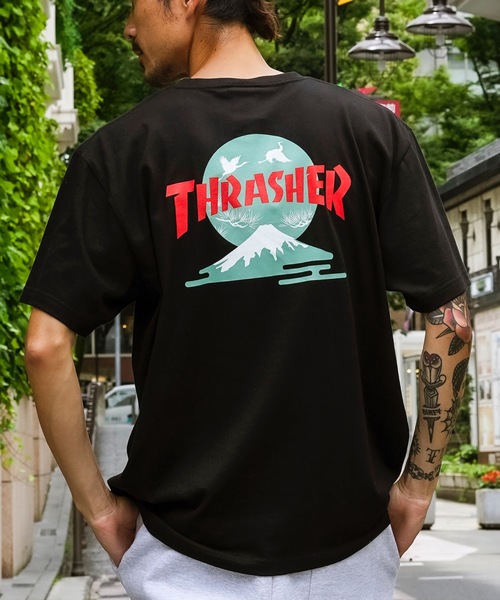 Футболка с коротким рукавом, принт логотипа горы Фудзи на спине THRASHER, черный
Футболка с коротким рукавом, принт логотипа горы Фудзи на спине THRASHER, черный