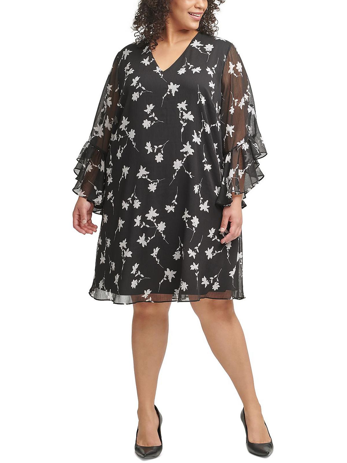 Плюс Женское Шифоновое Платье-трапеция До Колена Calvin Klein, цвет black cream
Плюс Женское Шифоновое Платье-трапеция До Колена Calvin Klein, цвет black cream