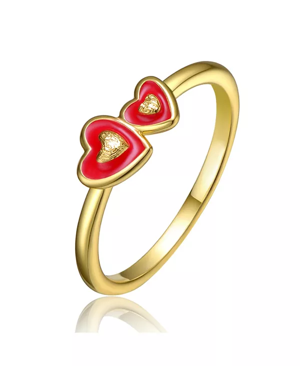 Детское детское кольцо с двумя сердечками, покрытое 14-каратным золотом Gigigirl, red
Детское детское кольцо с двумя сердечками, покрытое 14-каратным золотом Gigigirl, red