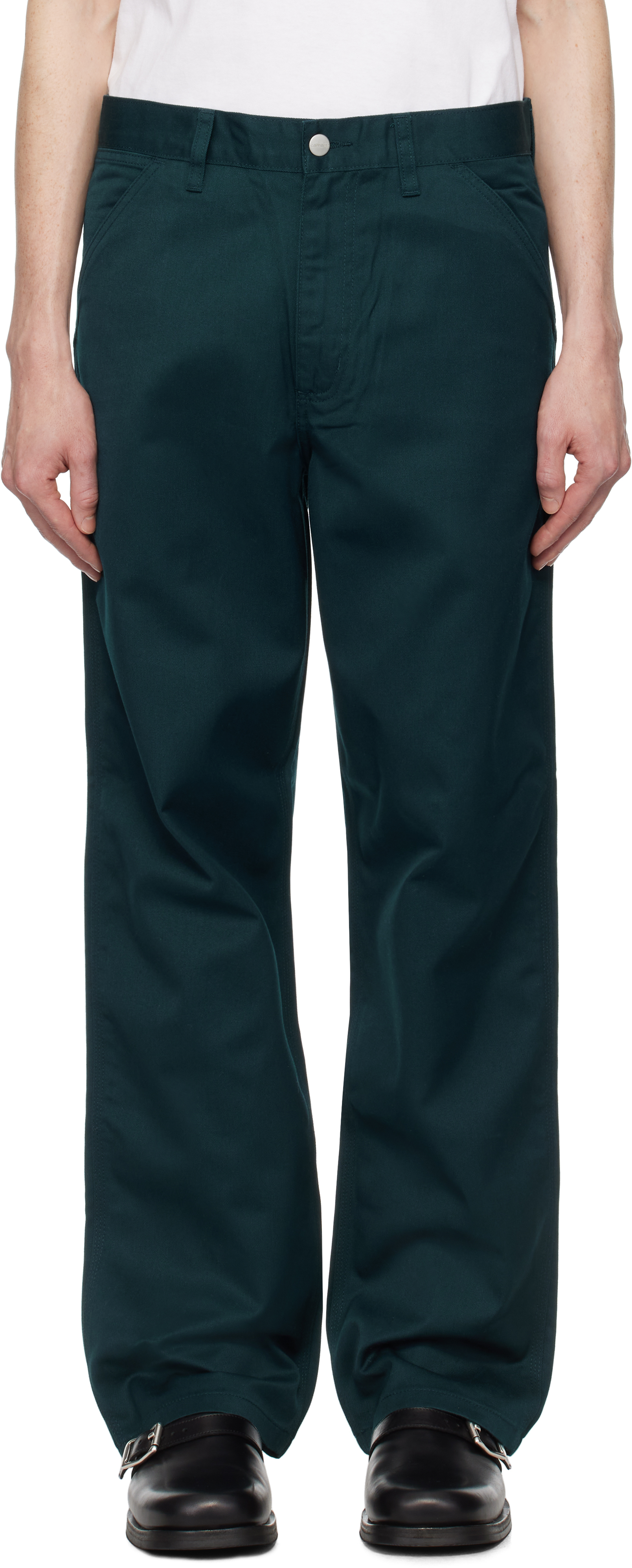 Зеленые простые брюки Carhartt Work In Progress
Зеленые простые брюки Carhartt Work In Progress