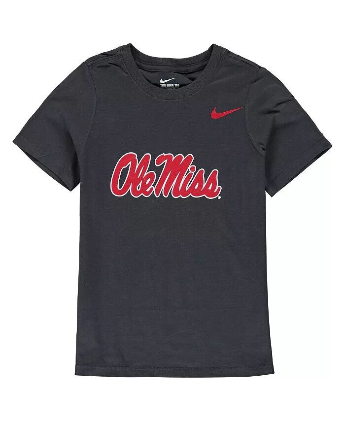 Антрацитовая хлопковая футболка с логотипом Big для мальчиков и девочек Ole Miss Rebels Nike
Антрацитовая хлопковая футболка с логотипом Big для мальчиков и девочек Ole Miss Rebels Nike