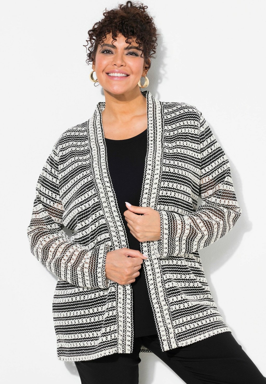 Кардиган OPENWORK STRIPED LONG SLEEVE Ulla Popken, черный
Кардиган OPENWORK STRIPED LONG SLEEVE Ulla Popken, черный