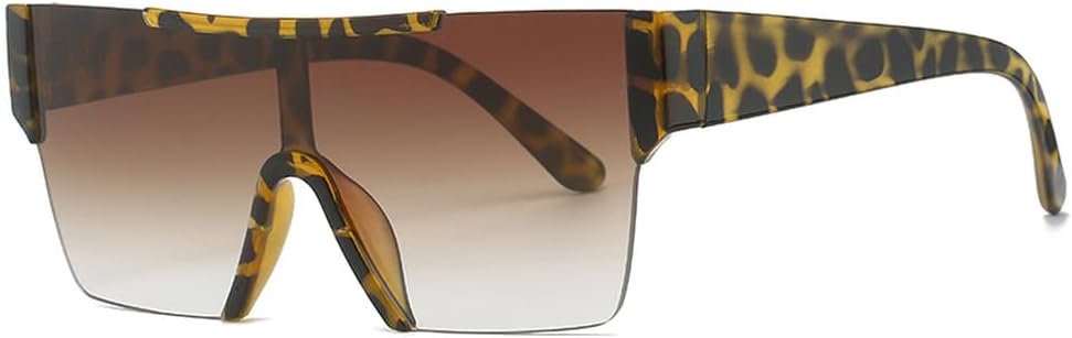 Большие безободковые панк-солнцезащитные очки для женщин и мужчин, модные солнцезащитные очки с зеркальными линзами, защита от УФ-излучения UV400 TKKTLLT, Leopard-brown
Большие безободковые панк-солнцезащитные очки для женщин и мужчин, модные солнцезащитные очки с зеркальными линзами, защита от УФ-излучения UV400 TKKTLLT, Leopard-brown