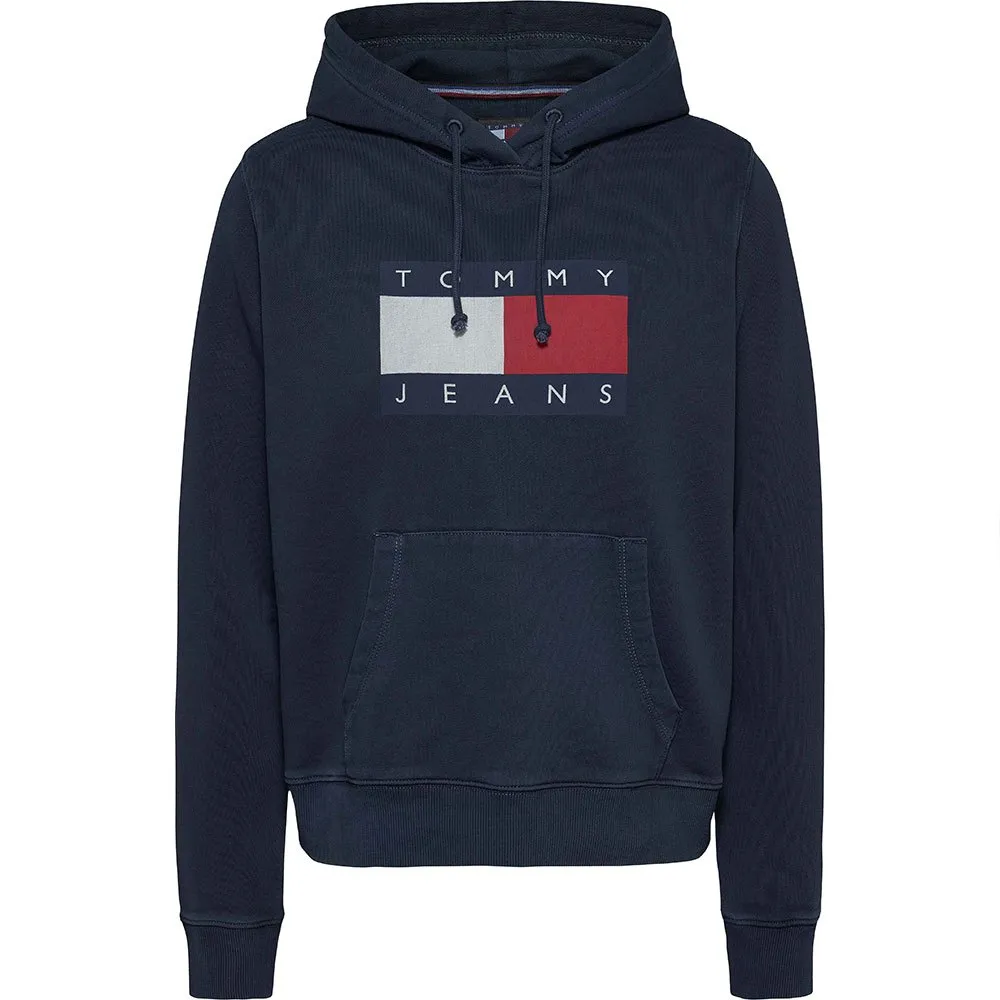 Худи Tommy Jeans Regular Flag Ext, синий 
Худи Tommy Jeans Regular Flag Ext, синий