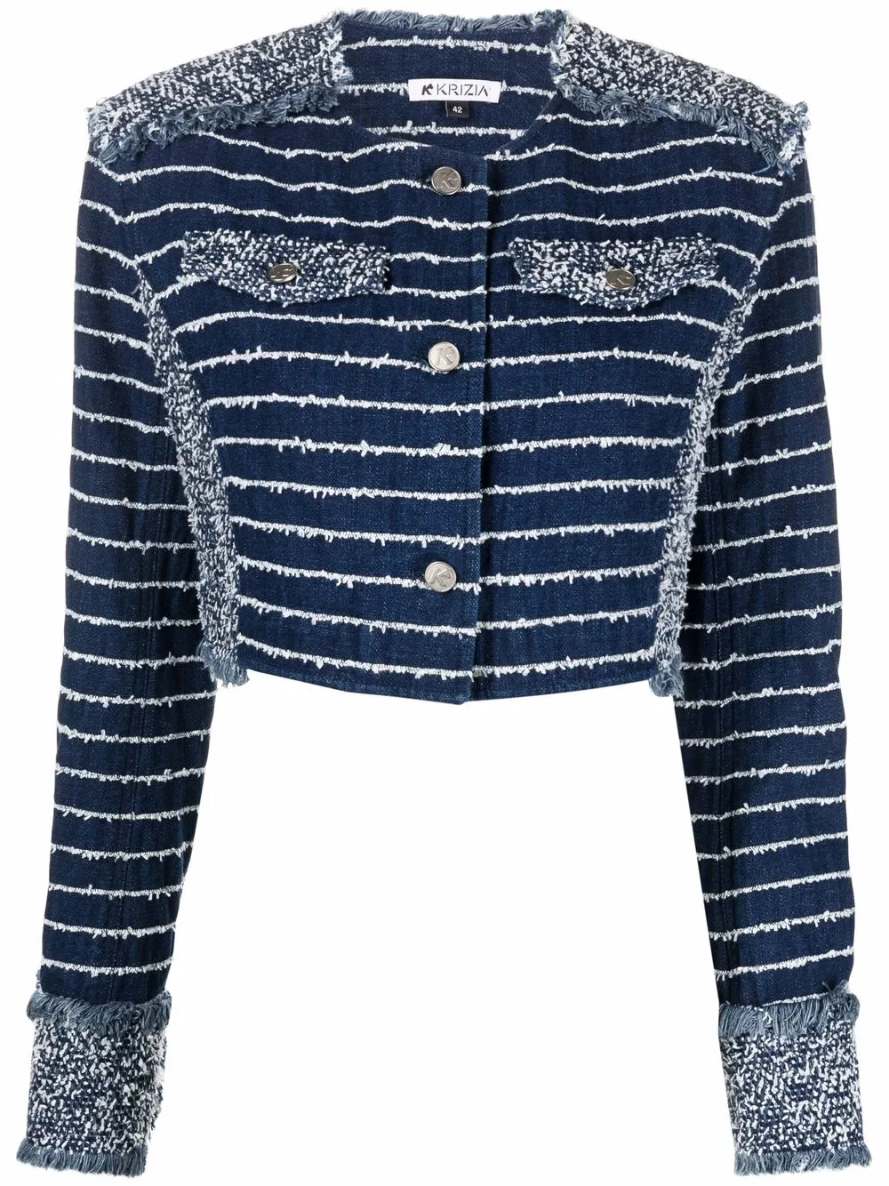 Твидовая куртка на пуговицах Krizia, синий
Твидовая куртка на пуговицах Krizia, синий