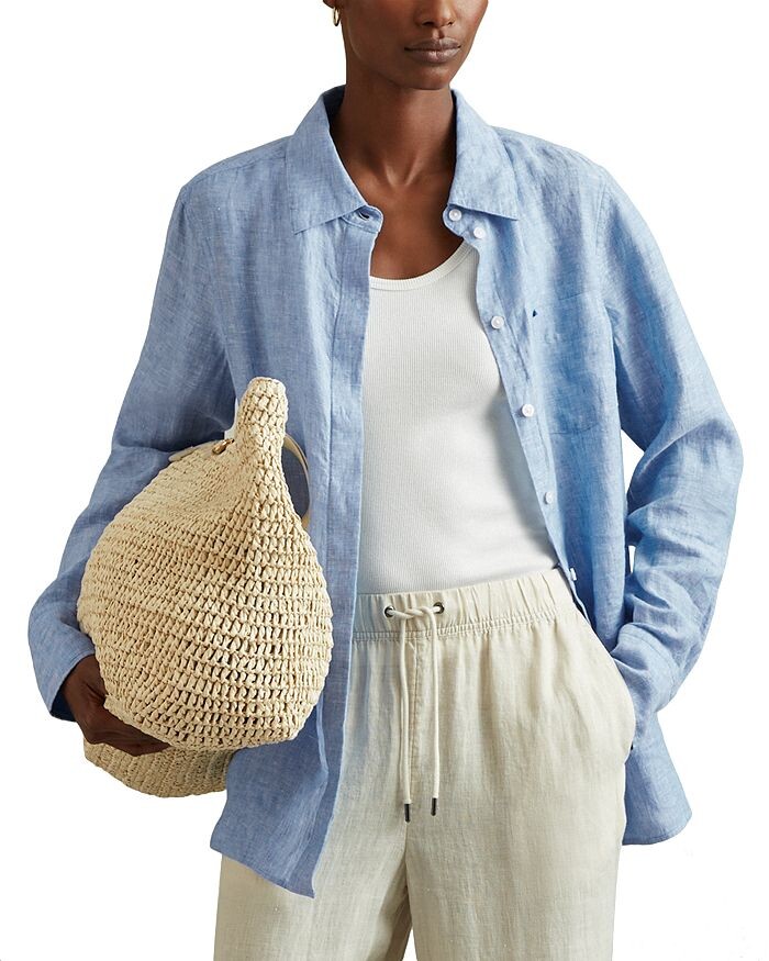 Льняная рубашка REISS Belle, синий
Льняная рубашка REISS Belle, синий