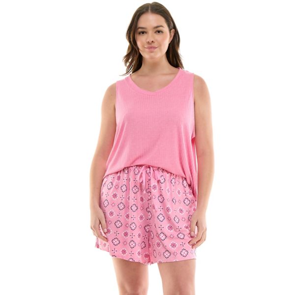 Женский роскошный комплект пижамы из двух предметов: топ и шорты Lush Luxe Croft & Barrow, цвет amigeo 
Женский роскошный комплект пижамы из двух предметов: топ и шорты Lush Luxe Croft & Barrow, цвет amigeo