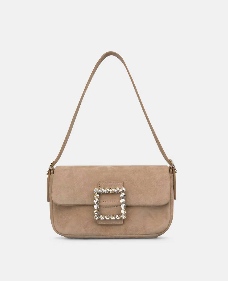 Сумка через плечо с корпусом в форме коробки и квадратной отделкой в виде драгоценного камня на переднем клапане Alma en Pena, бежевый
Сумка через плечо с корпусом в форме коробки и квадратной отделкой в виде драгоценного камня на переднем клапане Alma en Pena, бежевый