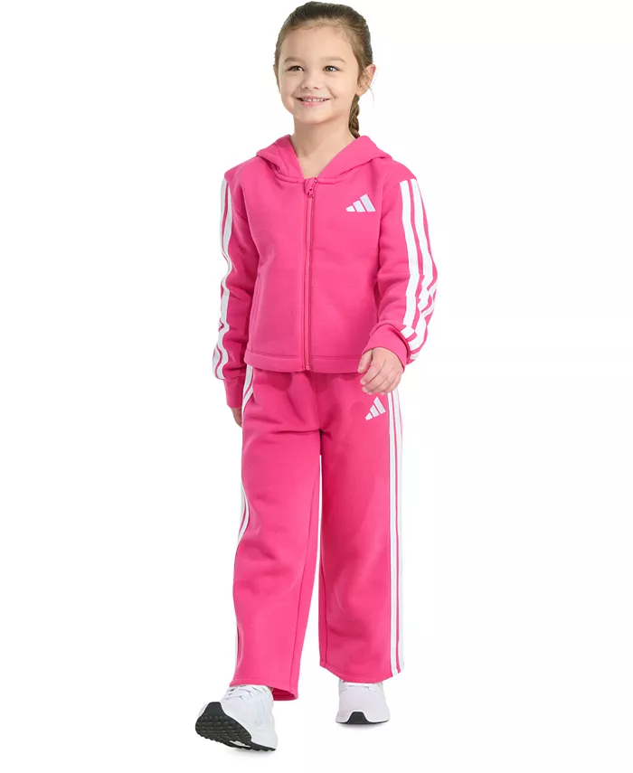 Детский комплект для девочек: худи на молнии с капюшоном и широкие брюки, 2 предмета adidas, розовый
Детский комплект для девочек: худи на молнии с капюшоном и широкие брюки, 2 предмета adidas, розовый
